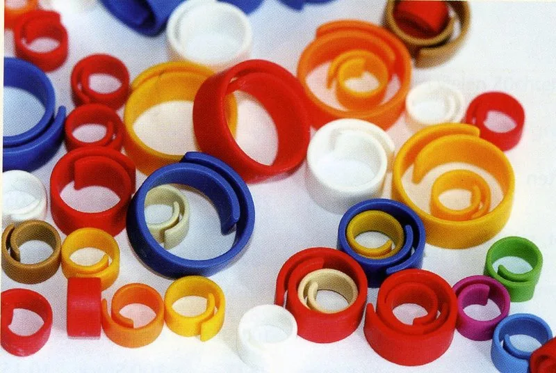Flexiringe für Tauben, Fasane, Enten,Gänse, Wachteln,Hühner in 5,8,12,16,20 und 24mm