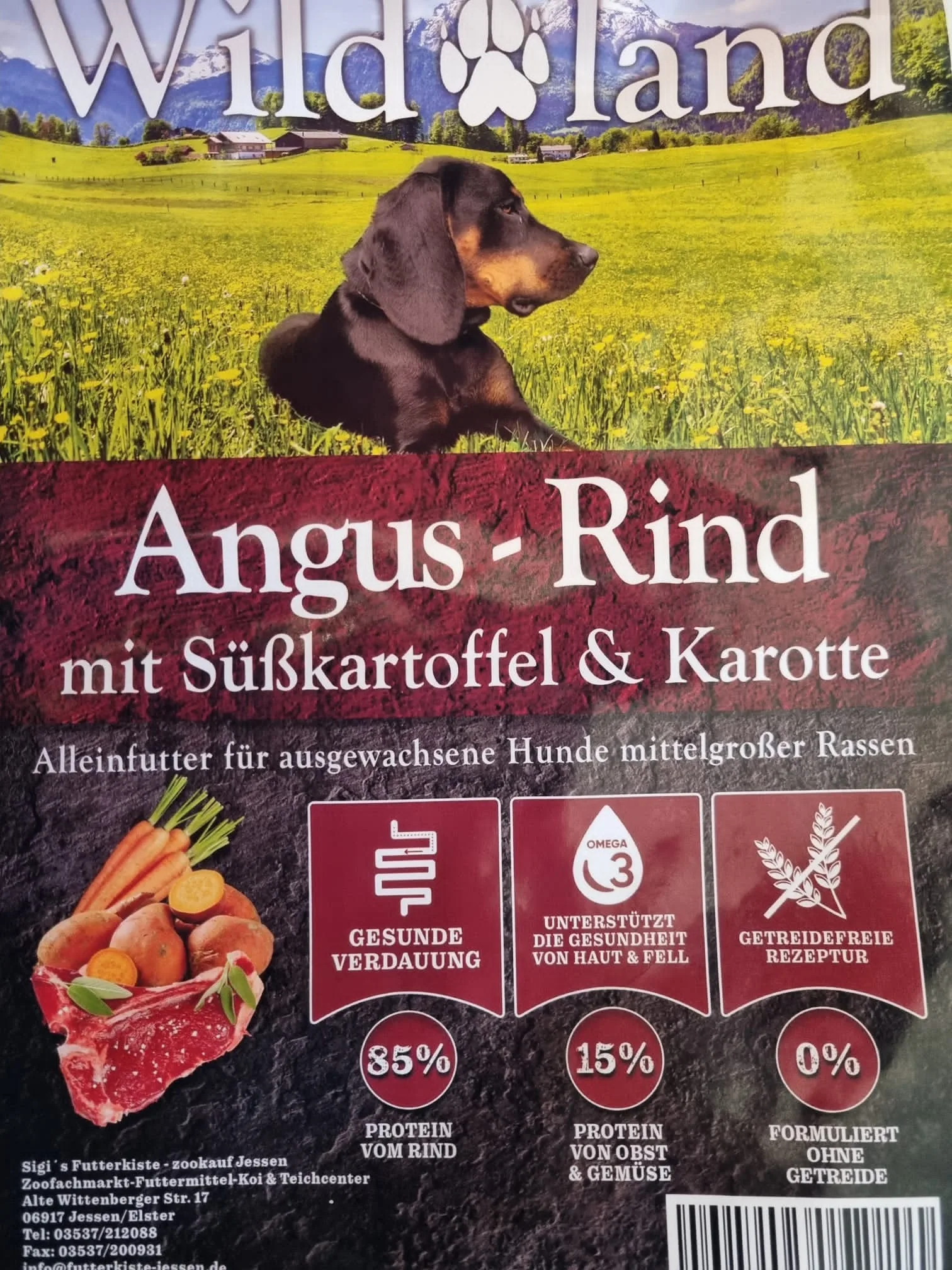 Wildland Getreidefrei Angus-Rind mit Süßkartoffel