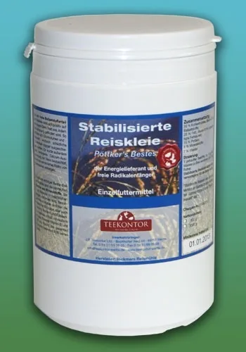 Stabilisierte Reiskleie für Tauben
