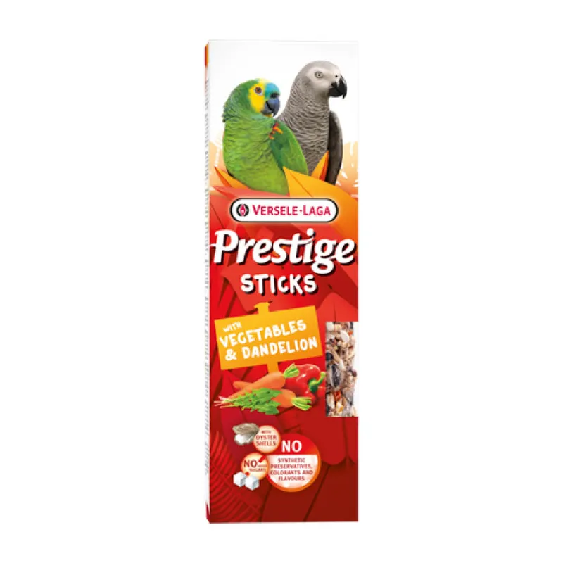 Knabberstangen für Papageien mit Gemüse & Löwenzahn Prestige 140g