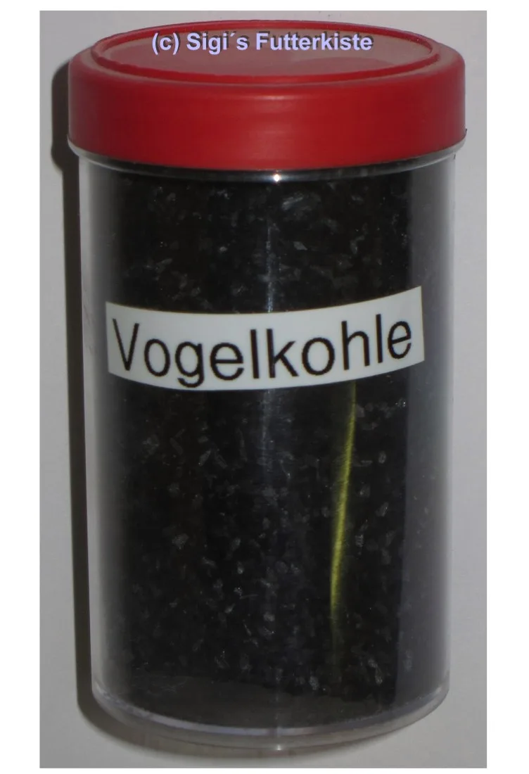 Vogelkohle Dose (Holzkohlegrieß)
