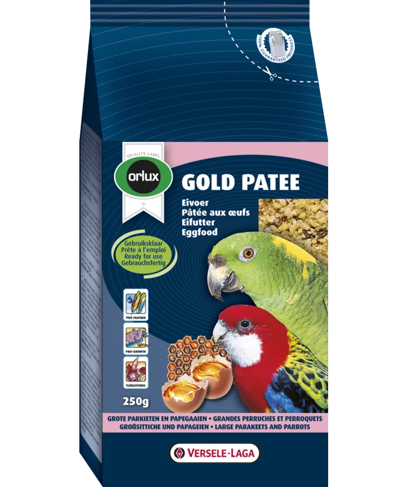 Orlux Eifutter gold patee für Großsittiche und Papageien