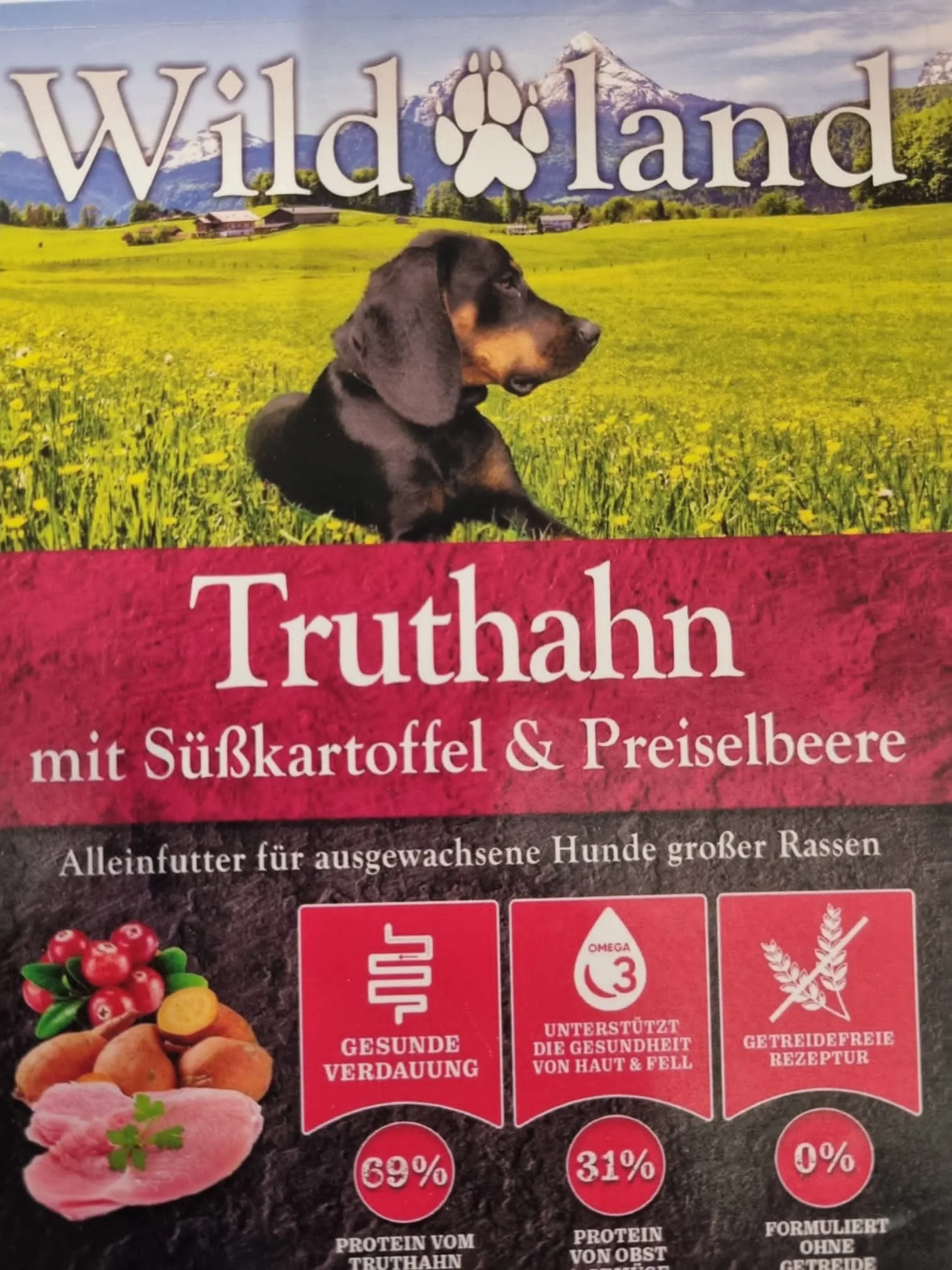 Wildland Getreidefrei Truthahn mit Süßkartoffel & Preiselbeere