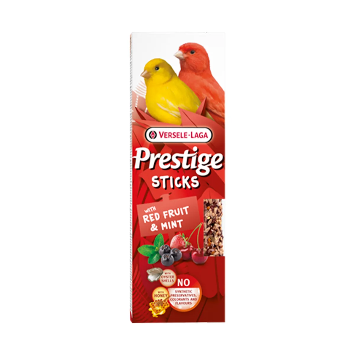 Knabberstangen  Kanarien mit roten Früchten & Minze